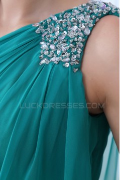 Sheath/Column One-Shoulder Long Chiffon Prom Evening Formal Party Dresses ED010054