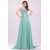 A-Line Beaded Straps Long Chiffon Prom Evening Formal Party Dresses ED010055