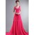 A-Line Beaded Long Pink Chiffon Prom Evening Formal Party Dresses ED010065