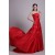 Sheath/Column Strapless Long Red Prom Evening Formal Party Dresses ED010067