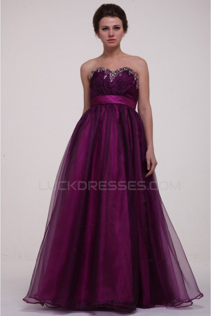 Ball Gown Sweetheart Beaded Long Prom Evening Formal Party Dresses/Maternity Evening Dresses ED010074