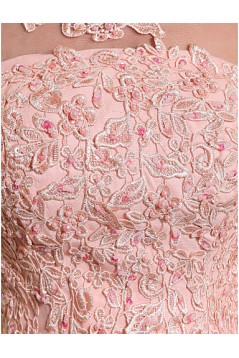 A-Line Beaded Applique Long Chiffon Prom Evening Formal Dresses ED010076