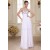 A-Line Long White Strapless Beaded Chiffon Prom Evening Formal Party Dresses ED010080