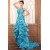 Trumpet/Mermaid One-Shoulder Long Blue Prom Evening Formal Party Dresses ED010083