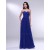A-Line Sweetheart Beaded Long Blue Chiffon Prom Evening Formal Dresses ED011000