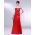 A-Line Beaded Long Red Prom Evening Formal Dresses ED011008