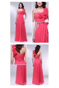 Empire One-Shoulder Long Chiffon Prom Evening Formal Dresses Maternity Dresses ED011016