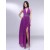 A-Line Halter Beaded Split-Front Long Purple Chiffon Prom Evening Formal Dresses ED011017