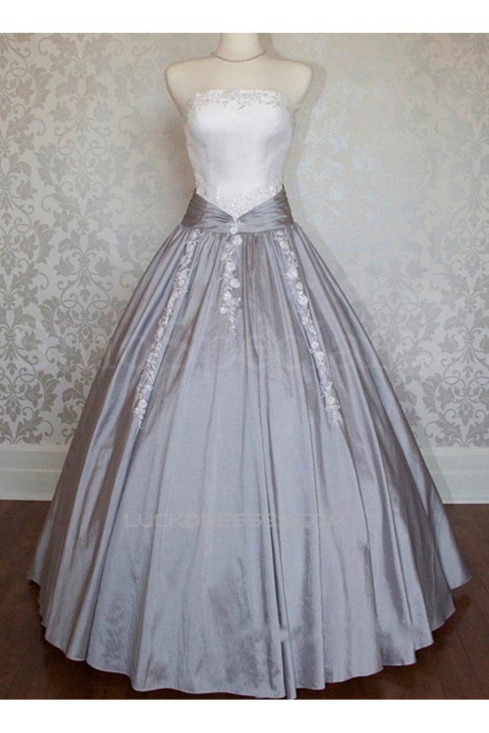 Ball Gown Strapless Long Prom Evening Formal Dresses ED011021