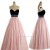 A-Line Sweetheart Black Pink Beaded Long Prom Evening Formal Dresses ED011023