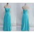 A-Line Sweetheart Long Blue Chiffon Prom Evening Bridesmaid Dresses ED011048