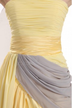 Long Yellow Strapless Prom Evening Formal Party Dresses ED010105