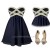 A-Line Sweetheart Beaded Navy Blue Short Chiffon Prom Evening Cocktail Dresses ED011054