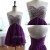 A-Line Sweetheart Beaded Short Purple Chiffon Prom Evening Formal Dresses ED011059