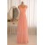 A-Line Long Pink Chiffon Prom Evening Formal Dresses ED011073