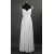 A-Line Cap-Sleeve Long White Chiffon Prom Evening Formal Dresses ED011074