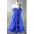 A-Line One-Shoulder Beaded Short Blue Chiffon Prom Evening Formal Dresses ED011087