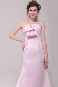 A-Line Strapless Long Pink Prom Evening Formal Party Dresses ED010109