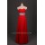 A-Line Sweetheart Beaded Long Red Chiffon Prom Evening Formal Dresses ED011097