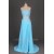 A-Line Strapless Beaded Long Chiffon Prom Evening Formal Dresses ED011100
