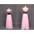 A-Line Sweetheart Beaded Long Black Pink Chiffon Prom Evening Formal Dresses ED011102