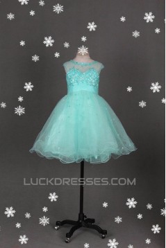 A-Line Beaded Short Blue Prom Evening Cocktail Homecoming Dresses ED011118