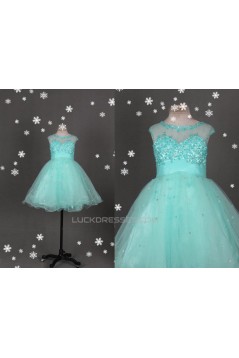 A-Line Beaded Short Blue Prom Evening Cocktail Homecoming Dresses ED011118