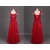 A-Line Beaded Long Red Prom Evening Formal Dresses ED011126