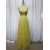 A-Line Sweetheart Beaded Long Yellow Chiffon Prom Evening Formal Dresses ED011147