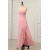 Split-Front Sweetheart Beaded Long Pink Chiffon Prom Evening Formal Dresses ED011156