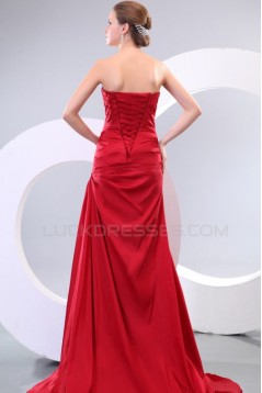 A-Line Sweetheart Long Red Prom Evening Formal Party Dresses ED010116