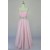A-Line Sweetheart Beaded Long Pink Chiffon Prom Evening Formal Dresses ED011166