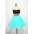 A-Line Sweetheart Beaded Short Black Blue Prom Evening Formal Dresses ED011184