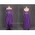 High Low Strapless Beaded Purple Chiffon Prom Evening Formal Dresses ED011188