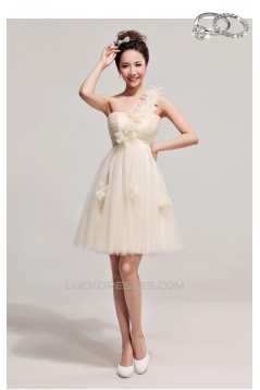 A-Line One-Shoulder Short Prom Evening Formal Dresses ED011201