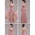 A-Line Long Pink Chiffon Prom Evening Formal Bridesmaid Dresses ED011203