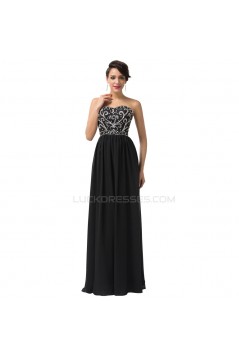 Elegant Beaded Long Chiffon Prom Evening Formal Party Dresses ED010122