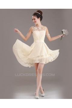A-Line Short Chiffon Prom Evening Bridesmaid Dresses ED011231
