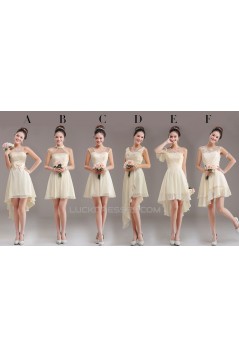 A-Line Short Chiffon Prom Evening Bridesmaid Dresses ED011231