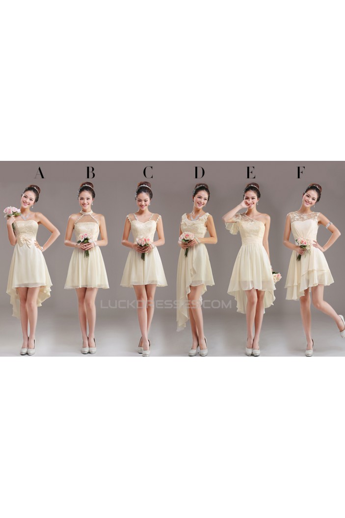 A-Line Short Chiffon Prom Evening Bridesmaid Dresses ED011231