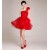 A-Line One-Shoulder Short Red Tulle Prom Evening Cocktail Dresses ED011240