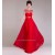 A-Line Jewel Beaded Long Red Chiffon Prom Evening Formal Dresses ED011242