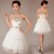 A-Line Strapless Beaded Short Tulle Prom Evening Formal Dresses ED011254