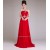 A-Line Halter Beaded Long Red Chiffon Prom Evening Formal Dresses ED011256