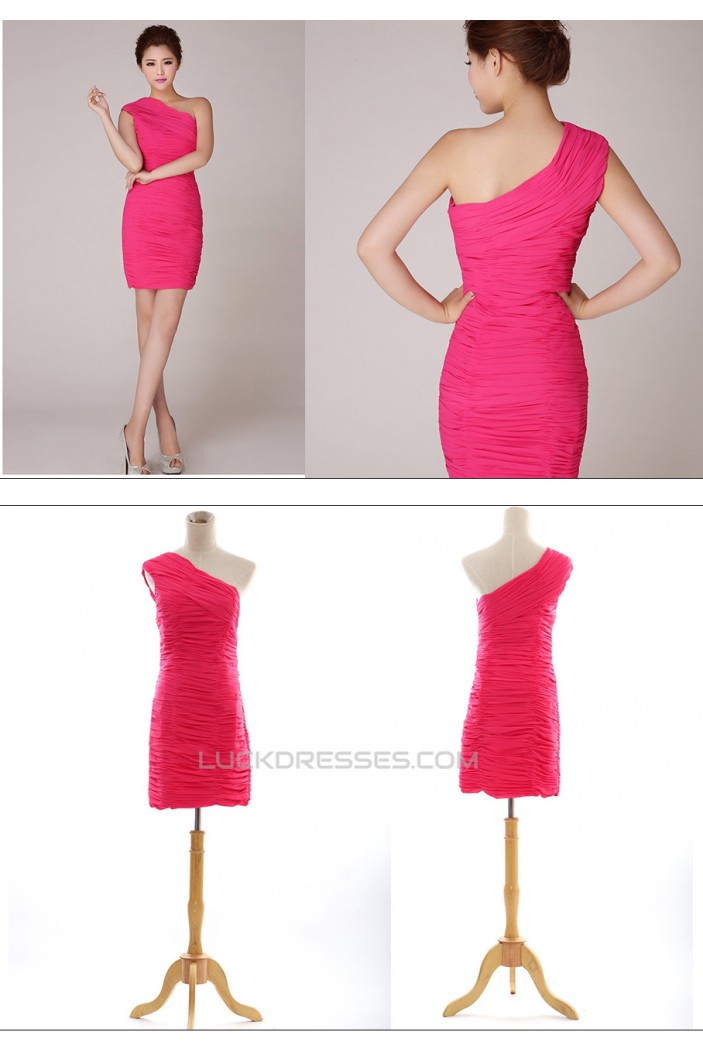 Short/Mini One-Shoulder Chiffon Prom Evening Formal Dresses ED011265