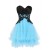 Modest Sweetheart Short Black Blue Prom Evening Cocktail Dresses ED011267