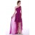 High Low One-Shoulder Short Purple Chiffon Prom Evening Formal Dresses ED011298