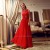A-Line Jewel Beaded Long Red Lace and Chiffon Prom Evening Formal Dresses ED011314