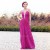 Sheath/Column Halter Beaded Long Chiffon Prom Evening Formal Dresses ED011337