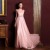 A-Line Beaded Long Pink Chiffon Prom Evening Formal Dresses ED011356